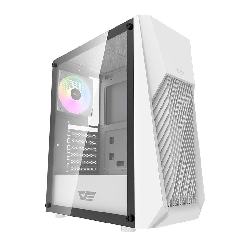 Gabinete Gamer Aigo DarkFlash DK150, Mid-Tower, Lateral de Vidro, Com 3 Fans, Branco, DK150-WH