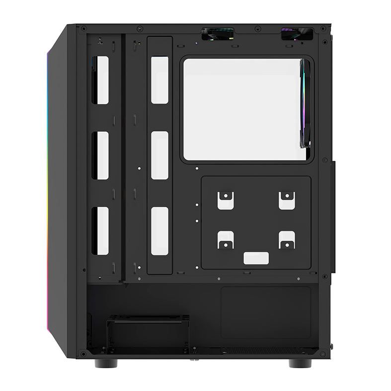 Gabinete Gamer Aigo DarkFlash DK151, RGB, Mid-Tower, Lateral de Vidro, Com 3 Fans, Preto, DK151-BK