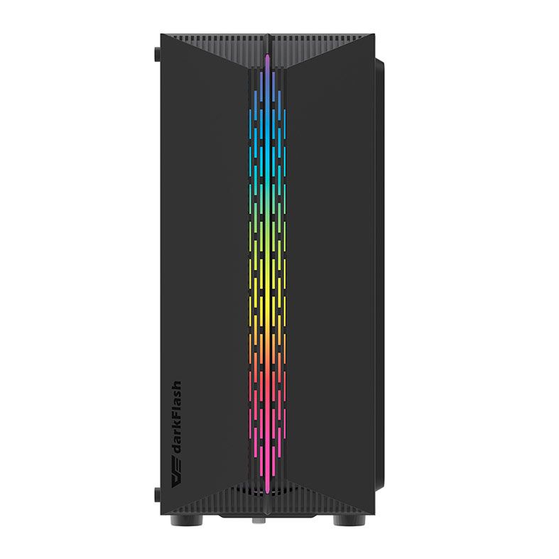 Gabinete Gamer Aigo DarkFlash DK151, RGB, Mid-Tower, Lateral de Vidro, Com 3 Fans, Preto, DK151-BK