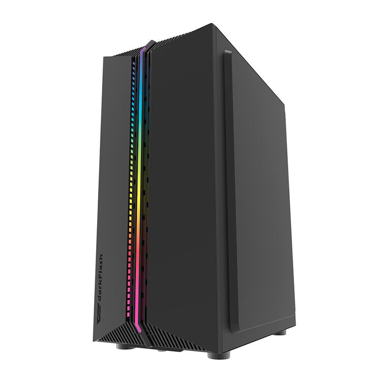 Gabinete Gamer Aigo DarkFlash DK151, RGB, Mid-Tower, Lateral de Vidro, Com 3 Fans, Preto, DK151-BK