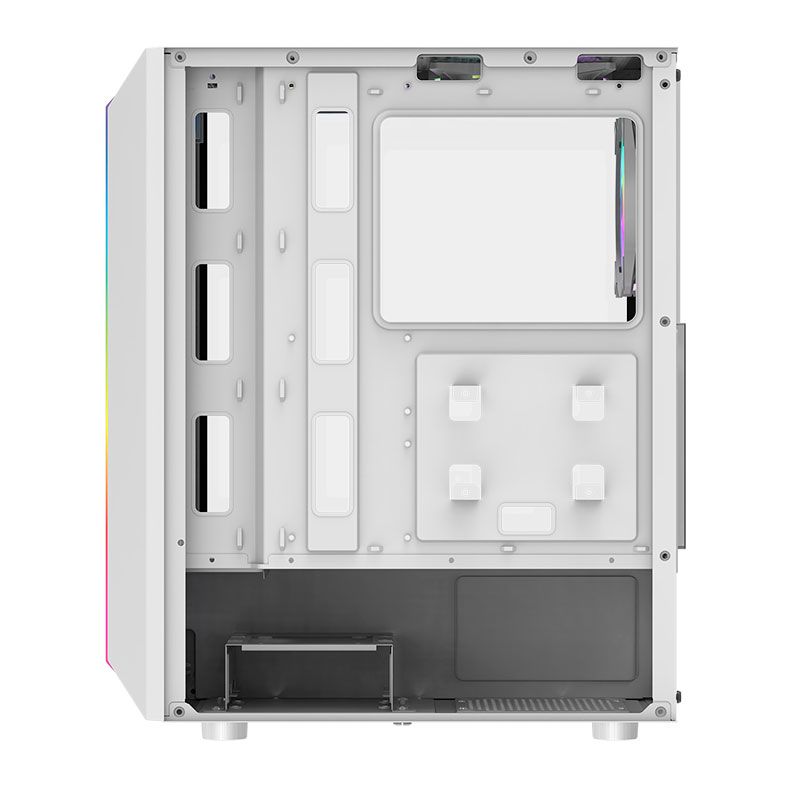 Gabinete Gamer Aigo DarkFlash DK151, RGB, Mid-Tower, Lateral de Vidro, Com 3 Fans, Branco, DK151-WH
