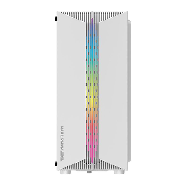Gabinete Gamer Aigo DarkFlash DK151, RGB, Mid-Tower, Lateral de Vidro, Com 3 Fans, Branco, DK151-WH