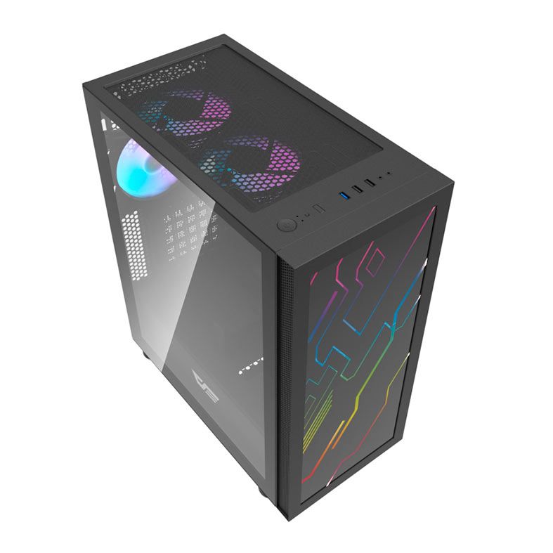 Gabinete Gamer Aigo Darkflash DK210, Mid-Tower, Lateral de Vidro, Preto, DK210-BK