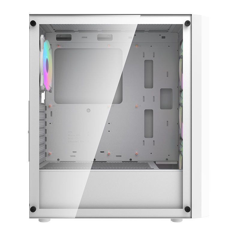 Gabinete Gamer Aigo Darkflash DK351, RGB, Mid-Tower, Lateral de Vidro, Com 4 Fans, Branco, DK351-WH