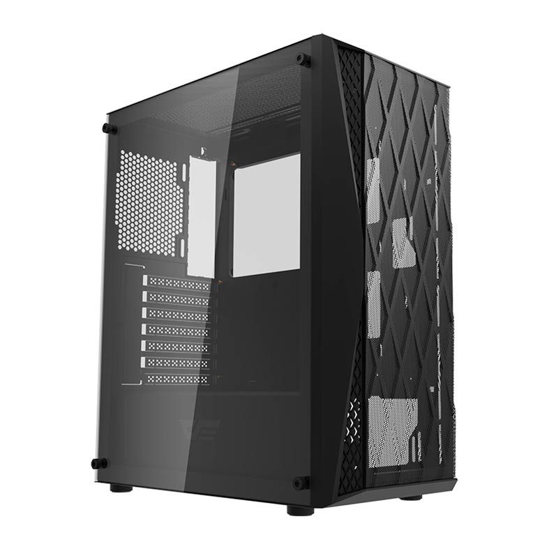 Gabinete Gamer Aigo DarkFlash DK352 Mesh, Mid-Tower, Lateral de Vidro, Preto, DK352-MESH