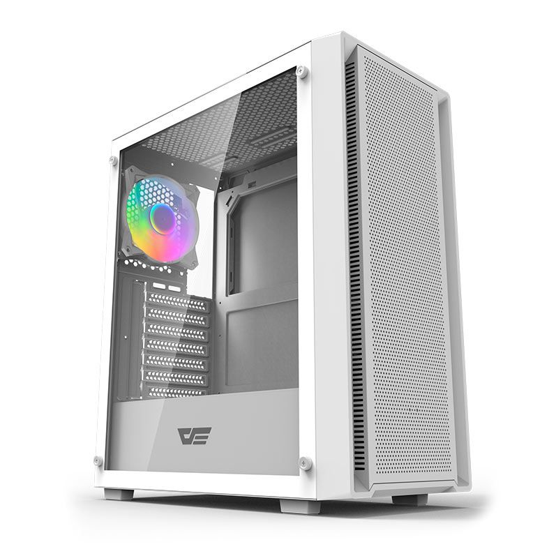Gabinete Gamer Aigo Darkflash DK353, ARGB, Mid-Tower, Lateral de Vidro, Com 4 Fans, Branco, DK353-WH