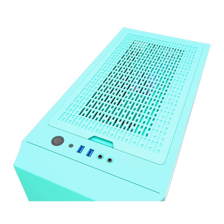 Gabinete Gamer Aigo Darkflash DLV22, Mid-Tower, Lateral de Vidro, Verde, DLV22-GREEN