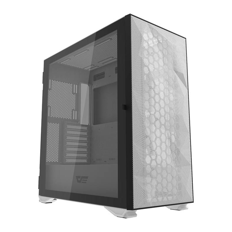 Gabinete Gamer Aigo DarkFlash DLX 21 Mesh Branco Lateral Vidro, DLX-21-MESH-WHITE