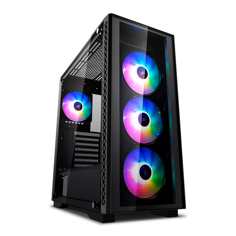 Gabinete DeepCool Matrexx 50 ADD-RGB NE 4x120mm Preto, DP-ATX-MATREXX50-AR-4F-NE