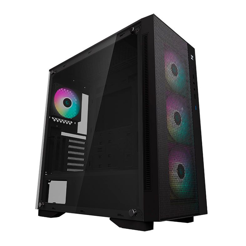 Gabinete Gamer Deepcool Matrexx 55 Mesh, RGB, Mid-Tower, Lateral de Vidro, Com 4 Fans, Preto, DP-ATX-MATREXX55-MESH-AR-4F