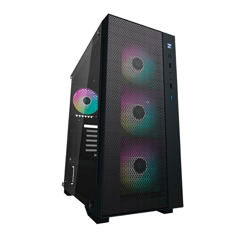 Gabinete Gamer Deepcool Matrexx 55 Mesh, RGB, Mid-Tower, Lateral de Vidro, Com 4 Fans, Preto, DP-ATX-MATREXX55-MESH-AR-4F