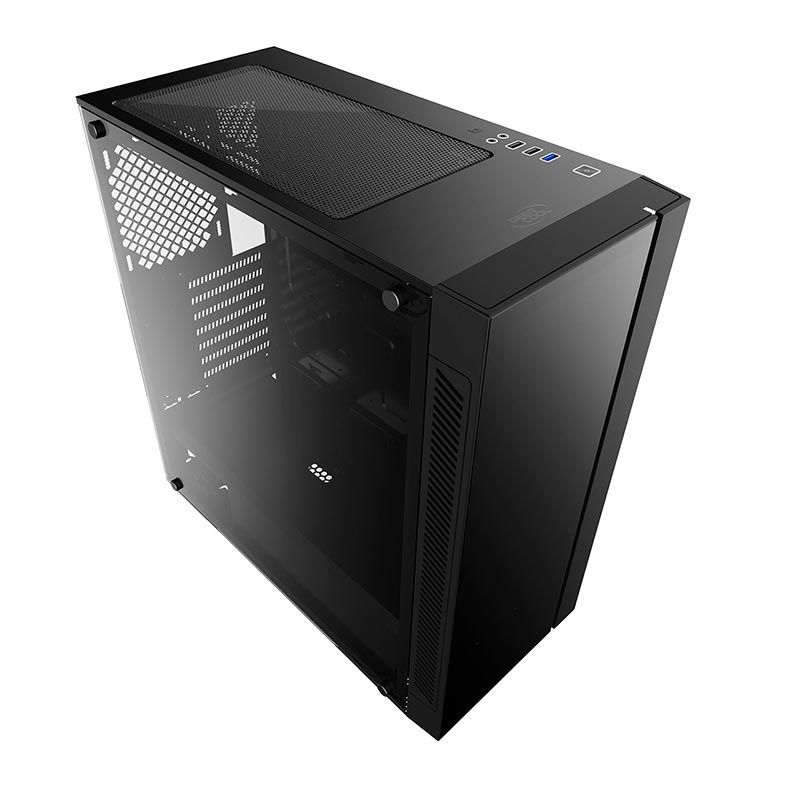 Gabinete DeepCool Matrexx 55 V3 ADD-RGB 3x120mm Vidro Temp Preto, DP-ATX-MATREXX55V3-AR-3F