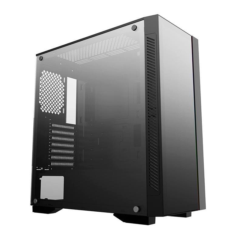 Gabinete DeepCool Matrexx 55 V3 ADD-RGB 3x120mm Vidro Temp Preto, DP-ATX-MATREXX55V3-AR-3F