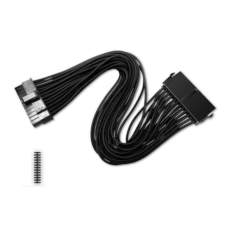 Cabo Sleeved DeepCool 24 Pinos 30cm Preto, DP-EC300-24P-BK