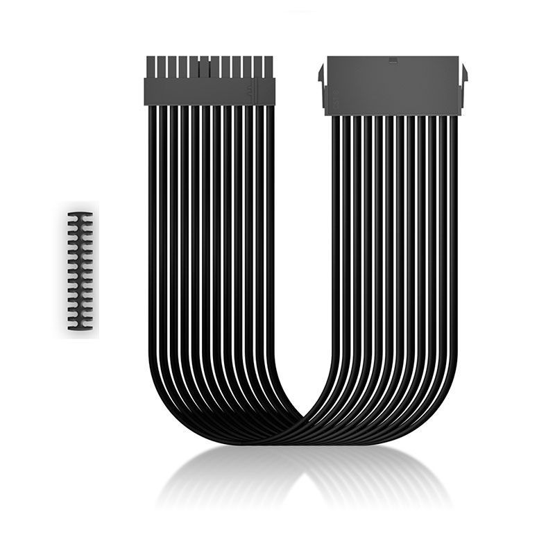 Cabo Sleeved DeepCool 24 Pinos 30cm Preto, DP-EC300-24P-BK