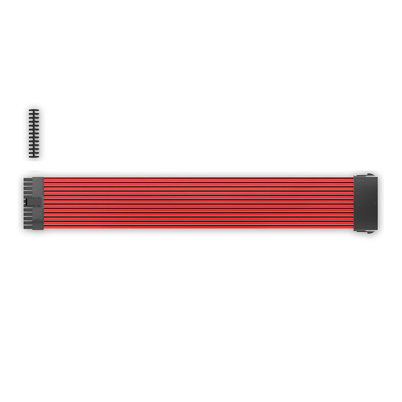 Cabo Sleeved DeepCool 24 Pinos 30cm Vermelha, DP-EC300-24P-RD