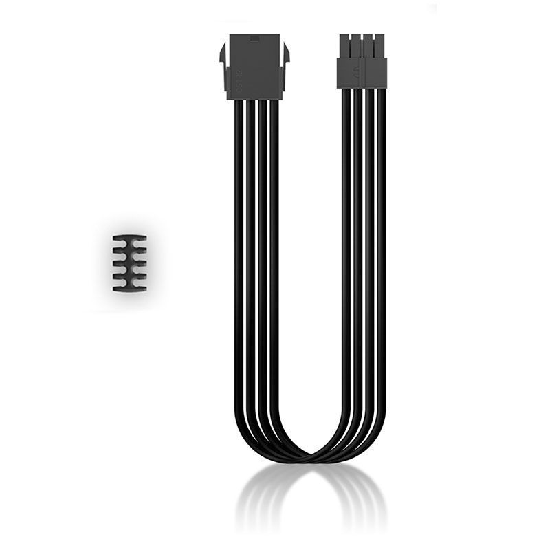 Cabo Sleeved DeepCool 8 Pinos 30cm Preto, DP-EC300-CPU8P-BK