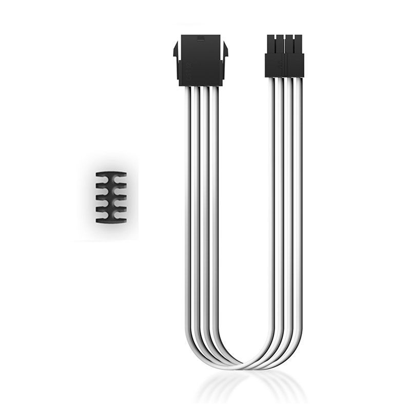 Cabo Sleeved DeepCool 8 Pinos 30cm Branco, DP-EC300-CPU8P-WH