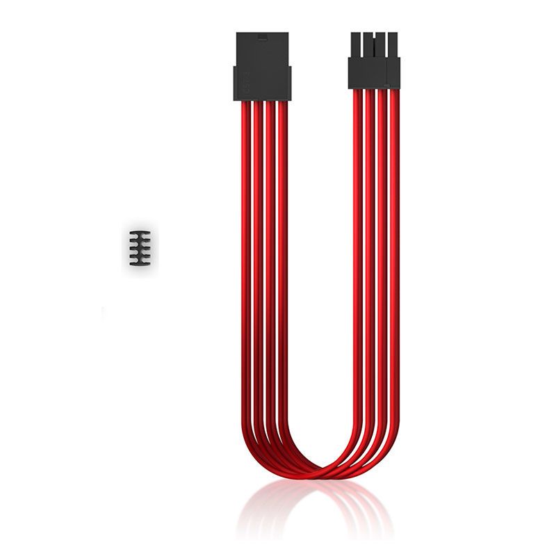 Cabo Sleeved DeepCool PCI-E 30cm Vermelho, DP-EC300-PCI-E-RD