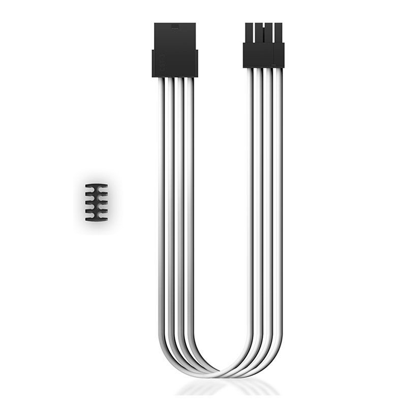 Cabo Sleeved DeepCool PCI-E 30cm Branco, DP-EC300-PCI-E-WH