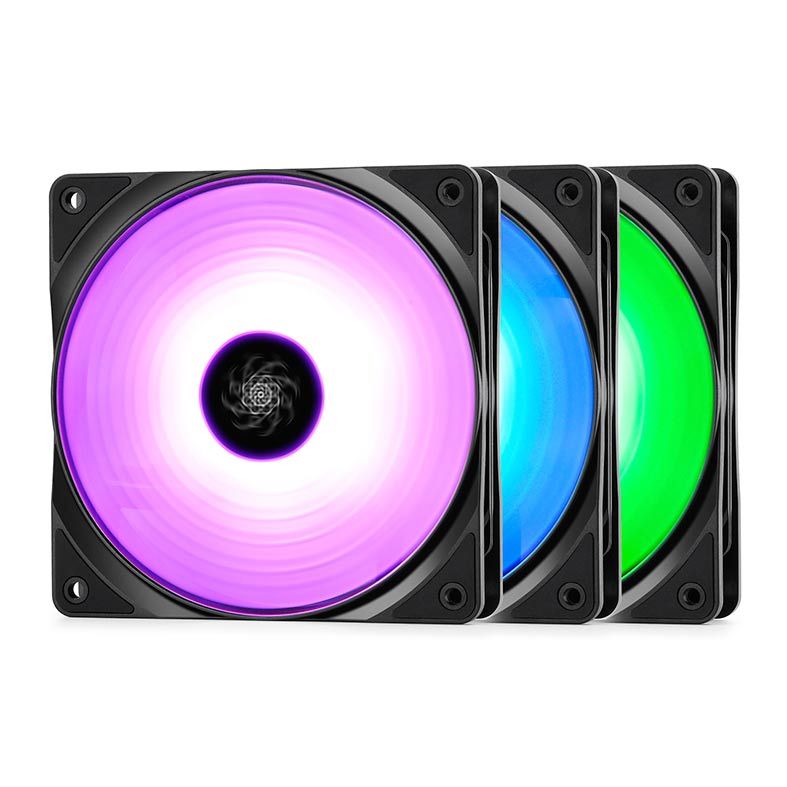 Kit Ventoinhas DeepCool RF120 120mm RGB 3 Unidades, DP-FRGB-RF120-3C