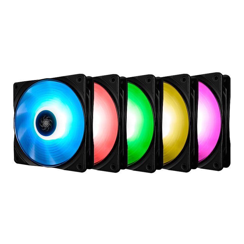 Kit Ventoinhas DeepCool RF120M RGB 5x120mm, DP-FRGB-RF120-5C-M