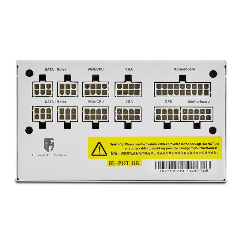 Fonte DeepCool GamerStorm DQ750-M Full Modular 80Plus Gold, DP-GD-DQ750M