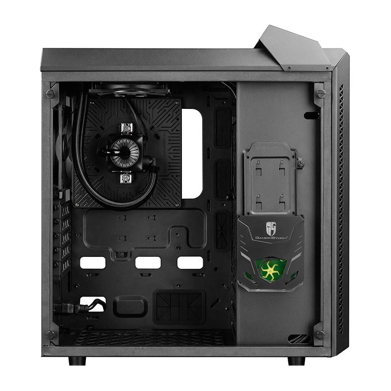 Gabinete Deepcool Baronkase Liquid Preto RGB, DP-MATX-BNKSBK-LQD