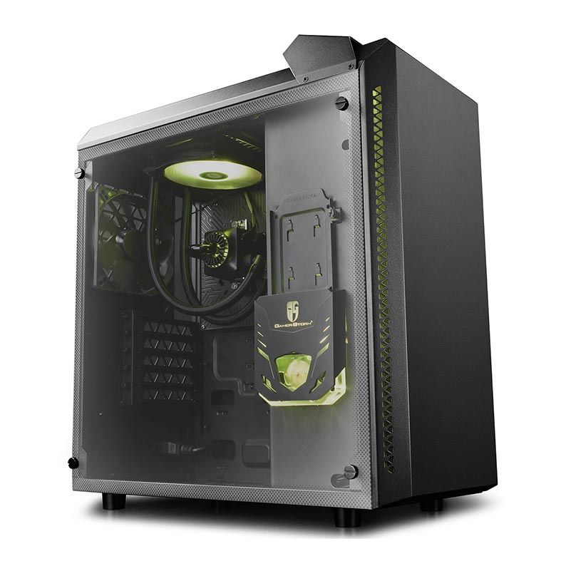 Gabinete Deepcool Baronkase Liquid Preto RGB, DP-MATX-BNKSBK-LQD
