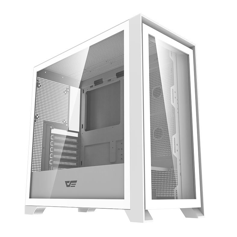 Gabinete Gamer Aigo DarkFlash DRX90 Glass, Mid-Tower, Lateral de Vidro, Branco, DRX90-GLASS-WHITE