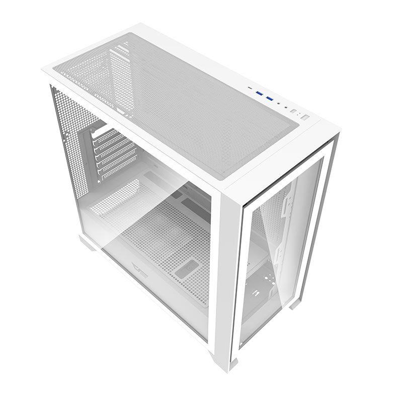 Gabinete Gamer Aigo DarkFlash DRX90 Glass, Mid-Tower, Lateral de Vidro, Branco, DRX90-GLASS-WHITE