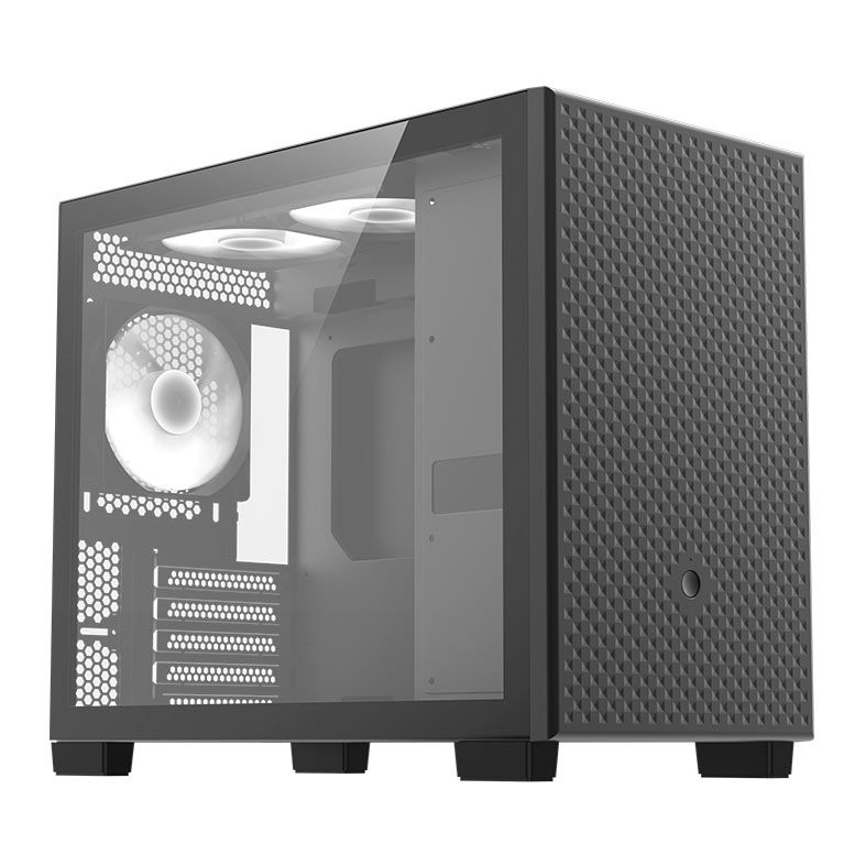 Gabinete Gamer Aigo Darkflash DS200, Mid-Tower, Lateral de Vidro, Com 3 Fans, Preto, DS200-BK