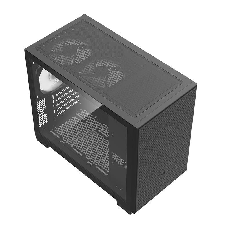 Gabinete Gamer Aigo Darkflash DS200, Mid-Tower, Lateral de Vidro, Com 3 Fans, Preto, DS200-BK