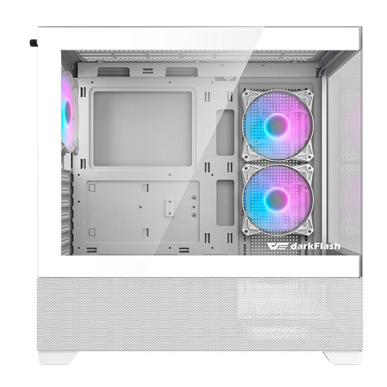 Gabinete Gamer Aigo Darkflash DS900 Air, ARGB, Mid-Tower, Lateral de Vidro, Com 3 Fans, Branco, DS900AIR-WH-3F