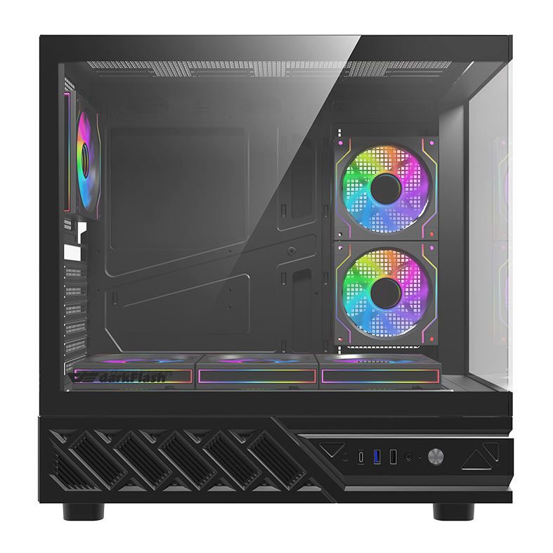 Gabinete Gamer Aigo Darkflash DS950, Mid-Tower, Lateral de Vidro, Com 6 Fans, ARGB, Preto, DS950-PC-CASE-BLACK