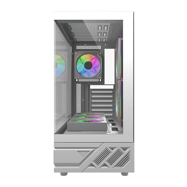 Gabinete Gamer Aigo Darkflash DS950, Mid-Tower, Lateral de Vidro, Com 6 Fans, ARGB, Branco, DS950-PC-CASE-WHITE