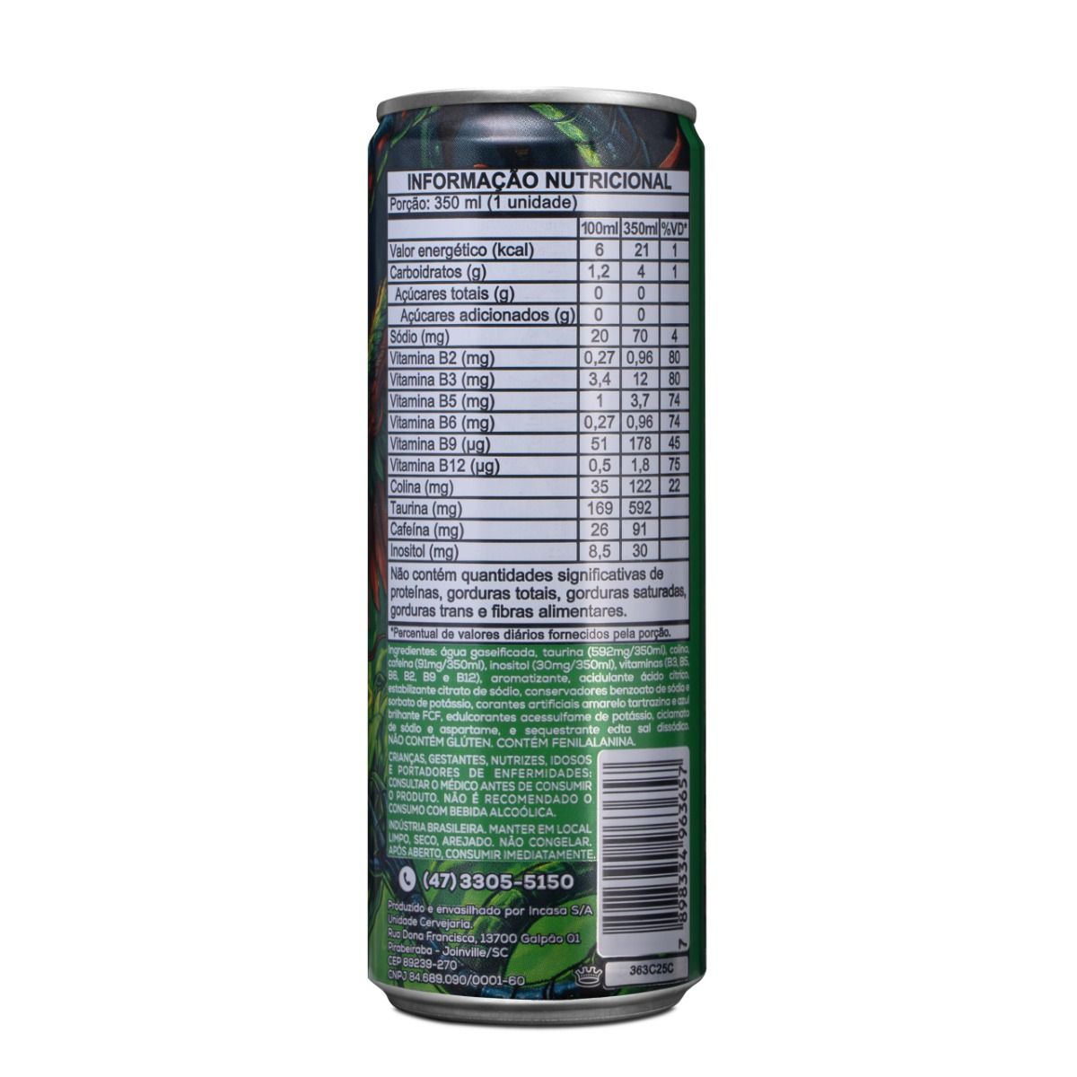 Pack Energetico Pichau Maca Verde Zero, 350ml, Com 24 unidades