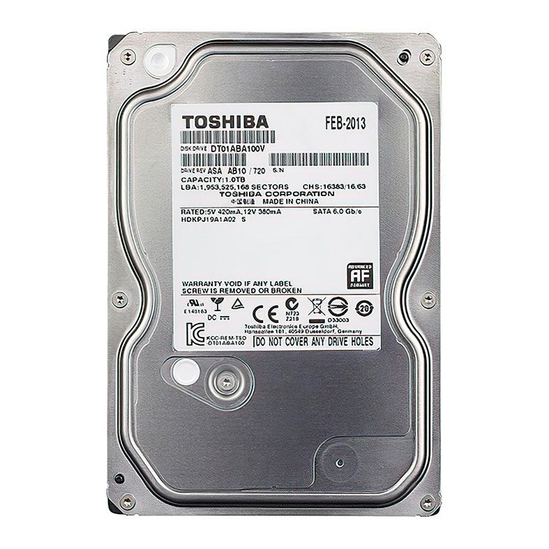 HD Toshiba DT01-V, 1TB, 3.5, 5940RPM, Sata III 6GB/s, Cache 32MB, DT01ABA100V