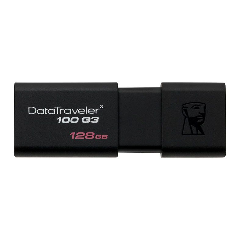 Pen Drive Kingston DataTraveler 100 128GB USB3.1 Preto, DT100G3-128GB