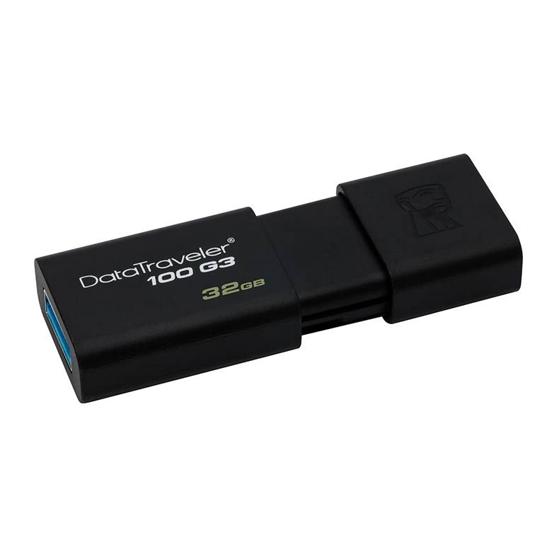 Pen Drive kingston Datatraveler 100 G3 32GB USB 3.0 Preto, DT100G3-32GB