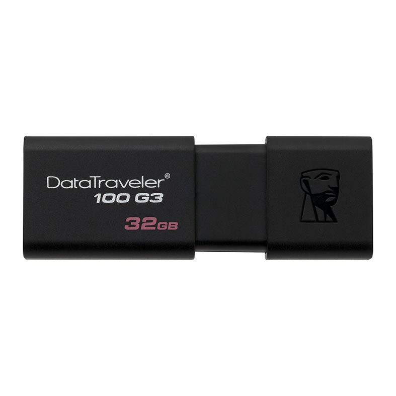 Pen Drive kingston Datatraveler 100 G3 32GB USB 3.0 Preto, DT100G3-32GB