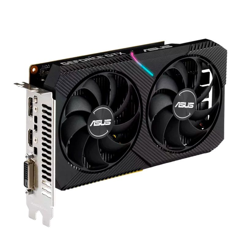 Placa de Video Asus GeForce GTX 1650 Dual Mini OC, 4GB, GDDR6, 128-bit, DUAL-GTX1650-O4GD6-MINI
