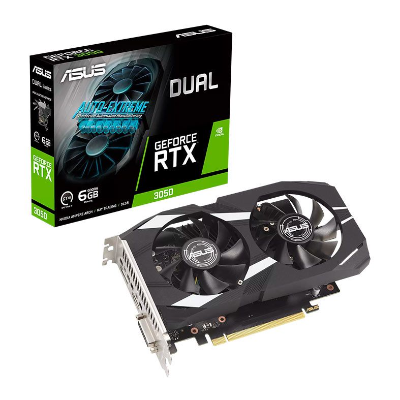 Placa de Video Asus GeForce RTX 3050 Dual, 6GB, GDDR6, 96-bit, DUAL-RTX3050-6G-NAC