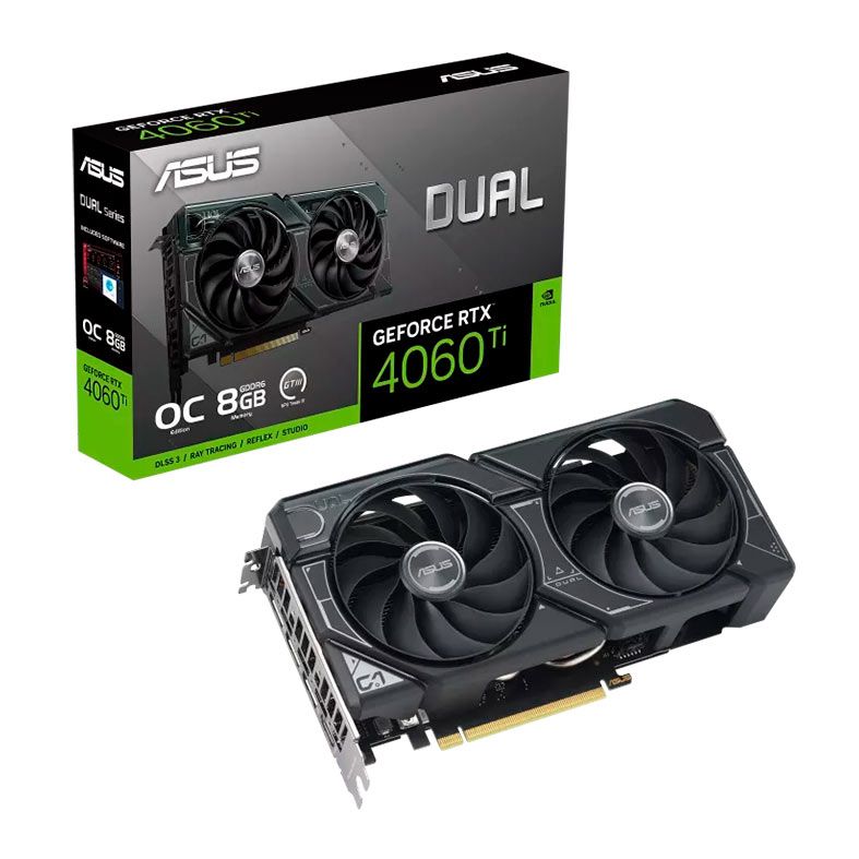 Placa de Video Asus GeForce RTX 4060 Ti Dual OC Edition, 8GB, GDDR6, 128-bit, DUAL-RTX4060TI-O8G