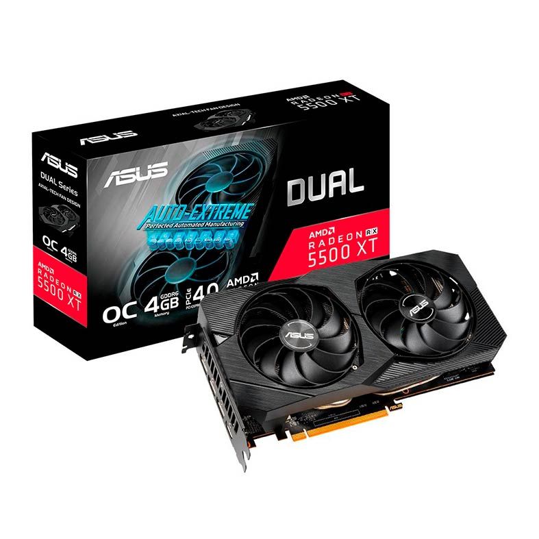 Placa de Video Asus Dual Radeon RX 5500 XT 4GB OC 128-bit, DUAL-RX5500XT-O4G-EVO