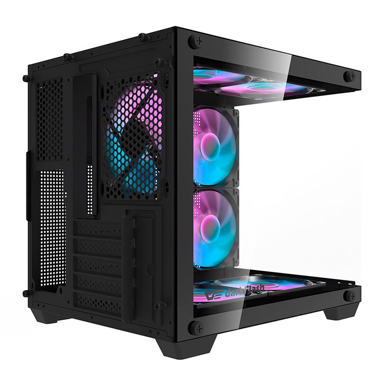Gabinete Gamer Aigo Darkflash Durin D275M, Mid-Tower, Lateral de Vidro, Preto, DURIN-D275M-BK