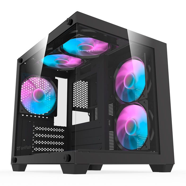 Gabinete Gamer Aigo Darkflash Durin D275M, Mid-Tower, Lateral de Vidro, Preto, DURIN-D275M-BK