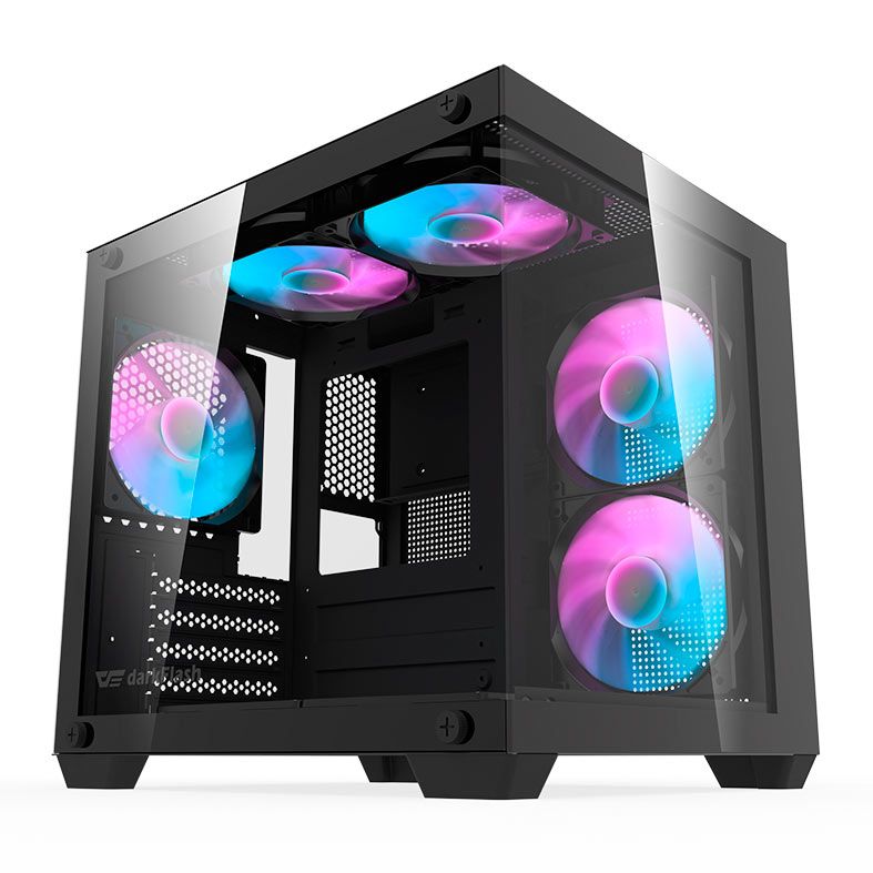 Gabinete Gamer Aigo Darkflash Durin D275M, Mid-Tower, Lateral de Vidro, Preto, DURIN-D275M-BK