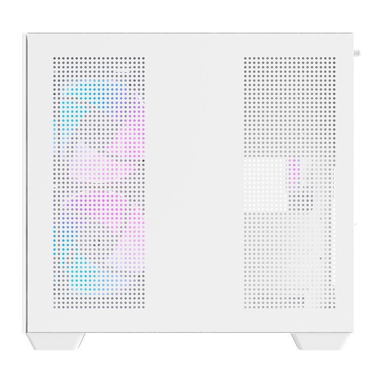Gabinete Gamer Aigo Darkflash Durin D275M, Rainbow, Mid-Tower, Lateral de Vidro, Com 3 Fans, Branco, DURIN-WH-3F