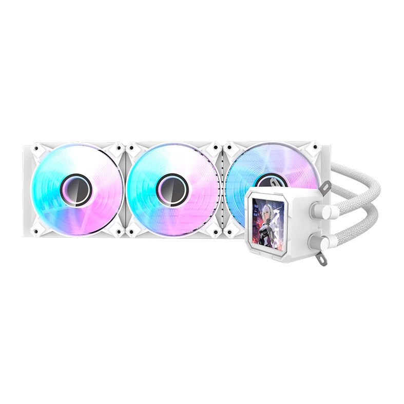 Water Cooler Aigo Darkflash DV360S, ARGB, Display LCD 2.73 Pol, 360mm, Branco, DV360S-WH
